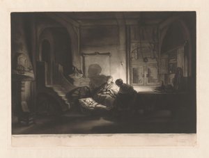 Święta rodzina w nocy autorstwa James McArdell