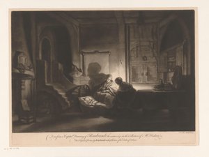 Święta rodzina w nocy autorstwa James McArdell