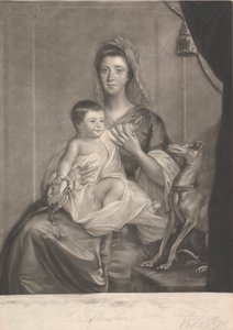 Lady Jane Cathcart (z domu Hamilton) i jej syn autorstwa James McArdell