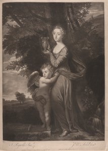 Panna Gravile (Frances Anne Greville i jej brat jako „Hebe i Kupidyna” autorstwa James McArdell