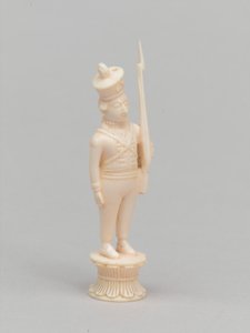 Biały pionek, figura szachowa, Indie, 1820 ok autorstwa James McLachlan Nairn