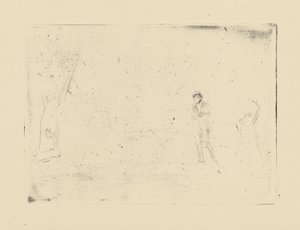 [76] Wrażenia z anulowanych płyt autorstwa Whistlera - [Dwie postacie]. autorstwa James Abbott McNeill Whistler