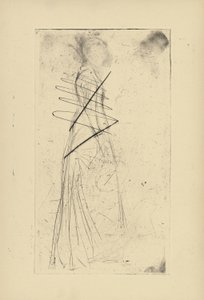 [76] Wrażenia z anulowanych tabliczek autorstwa Whistlera - [Kobieta stojąca]. autorstwa James Abbott McNeill Whistler