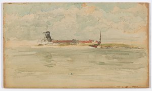 Mała czerwona nuta – Dordrecht autorstwa James Abbott McNeill Whistler