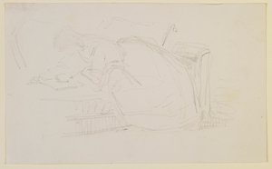 Dziewczyna leżąca na kanapie, czytająca autorstwa James Abbott McNeill Whistler