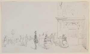 Grupa postaci na esplanadzie autorstwa James Abbott McNeill Whistler