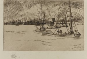 Amsterdam, z Tolhuis autorstwa James Abbott McNeill Whistler