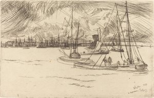 Amsterdam z Tolhuis autorstwa James Abbott McNeill Whistler