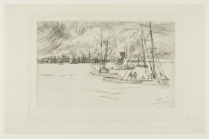 Amsterdam, z Tolhuis autorstwa James Abbott McNeill Whistler