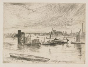 Świt Battersea (molo Cadogan) autorstwa James Abbott McNeill Whistler