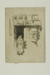 Sklep z ptakami - siedem tarcz autorstwa James Abbott McNeill Whistler