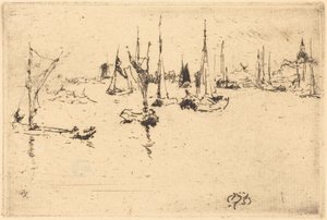 Łodzie, Dordrecht autorstwa James McNeill Whistler