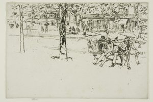 Boulevard Poissonniere, Paryż autorstwa James McNeill Whistler
