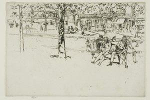 Boulevard Poissonniere, Paryż autorstwa James Abbott McNeill Whistler