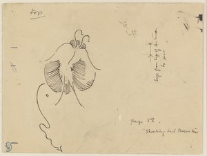 Motyl (recto); Fragment motyla (verso) autorstwa James McNeill Whistler