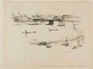 Most kolejowy Charing Cross autorstwa James Abbott McNeill Whistler