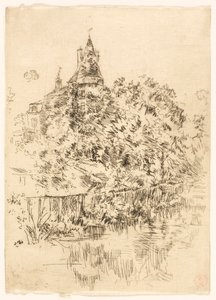 Zamek Verneuil, Touraine autorstwa James McNeill Whistler