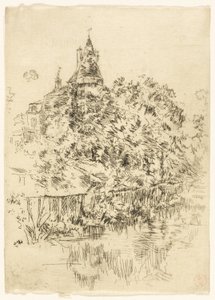 Zamek Verneuil, Touraine autorstwa James Abbott McNeill Whistler