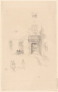 Dziedziniec, szpital Chelsea autorstwa James Abbott McNeill Whistler