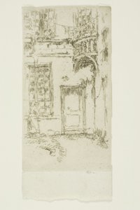 Dziedziniec, Rue P. L. Courier, Tours autorstwa James Abbott McNeill Whistler