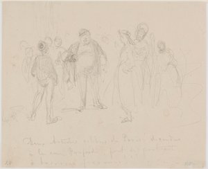 Dwóch znanych artystów Paryża autorstwa James Abbott McNeill Whistler