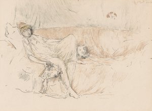Drapowana postać, leżąca autorstwa James Abbott McNeill Whistler