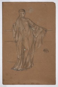 Drapowana postać na balustradzie autorstwa James Abbott McNeill Whistler