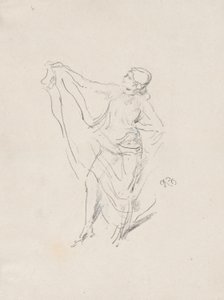 Model z drapowaniem, taniec autorstwa James McNeill Whistler