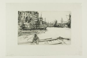 Eagle Wharf autorstwa James Abbott McNeill Whistler