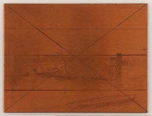 Płyta do wytrawiania: Wczesny poranek, Battersea autorstwa James Abbott McNeill Whistler