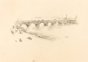 Wieczór, Mały Most Waterloo autorstwa James Abbott McNeill Whistler
