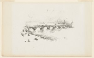 Wieczór, Mały Most Waterloo autorstwa James Abbott McNeill Whistler