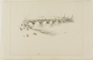 Wieczór, Mały Most Waterloo autorstwa James Abbott McNeill Whistler