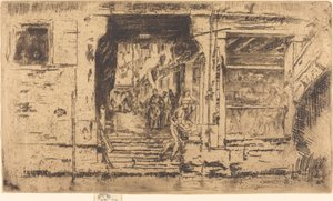 Sklep rybny, Wenecja autorstwa James Abbott McNeill Whistler