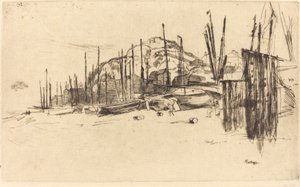 Łodzie rybackie, Hastings autorstwa James Abbott McNeill Whistler