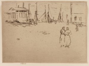 Nabrzeże rybackie, Ostenda autorstwa James Abbott McNeill Whistler
