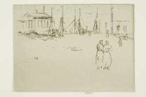 Nabrzeże rybackie, Ostenda autorstwa James Abbott McNeill Whistler
