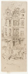 Targ kwiatowy, Bruksela autorstwa James Abbott McNeill Whistler