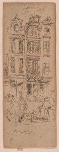 Targ kwiatowy, Bruksela autorstwa James Abbott McNeill Whistler