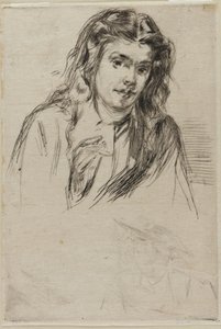 Pochylona głowa Fumette autorstwa James Abbott McNeill Whistler