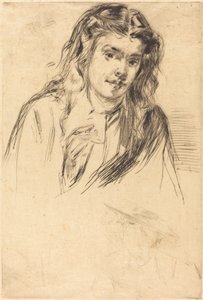 Pochylona głowa Fumette autorstwa James Abbott McNeill Whistler