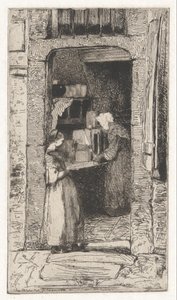 La Marchande de Moutarde (Sprzedawca Musztardy), z zestawu francuskiego (Douze Eaux-Fortes d autorstwa James Abbott McNeill Whistler
