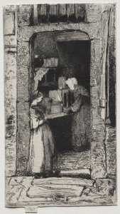 Sprzedawczyni musztard autorstwa James McNeill Whistler