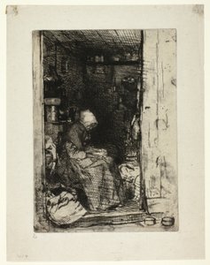 La Vieille aux Loques (Stara kobieta w szmatach) autorstwa James Abbott McNeill Whistler