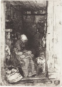Stara kobieta ze szmatami autorstwa James Abbott McNeill Whistler