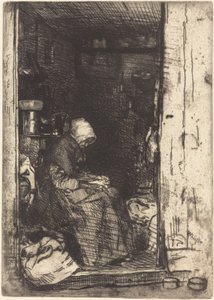 Stara kobieta ze szmatami autorstwa James Abbott McNeill Whistler