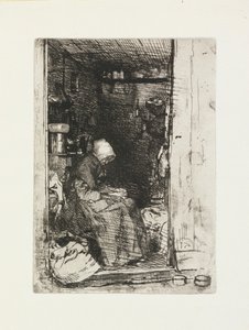 Stara kobieta ze szmatami autorstwa James Abbott McNeill Whistler