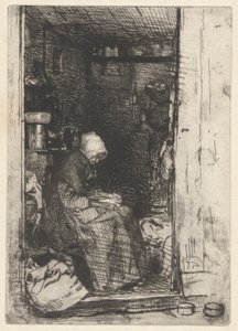 La Vielle aux Loques, z zestawu francuskiego (Douze Eaux-Fortes d autorstwa James Abbott McNeill Whistler