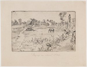 Krajobraz z końmi autorstwa James Abbott McNeill Whistler