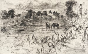 Krajobraz z końmi autorstwa James McNeill Whistler